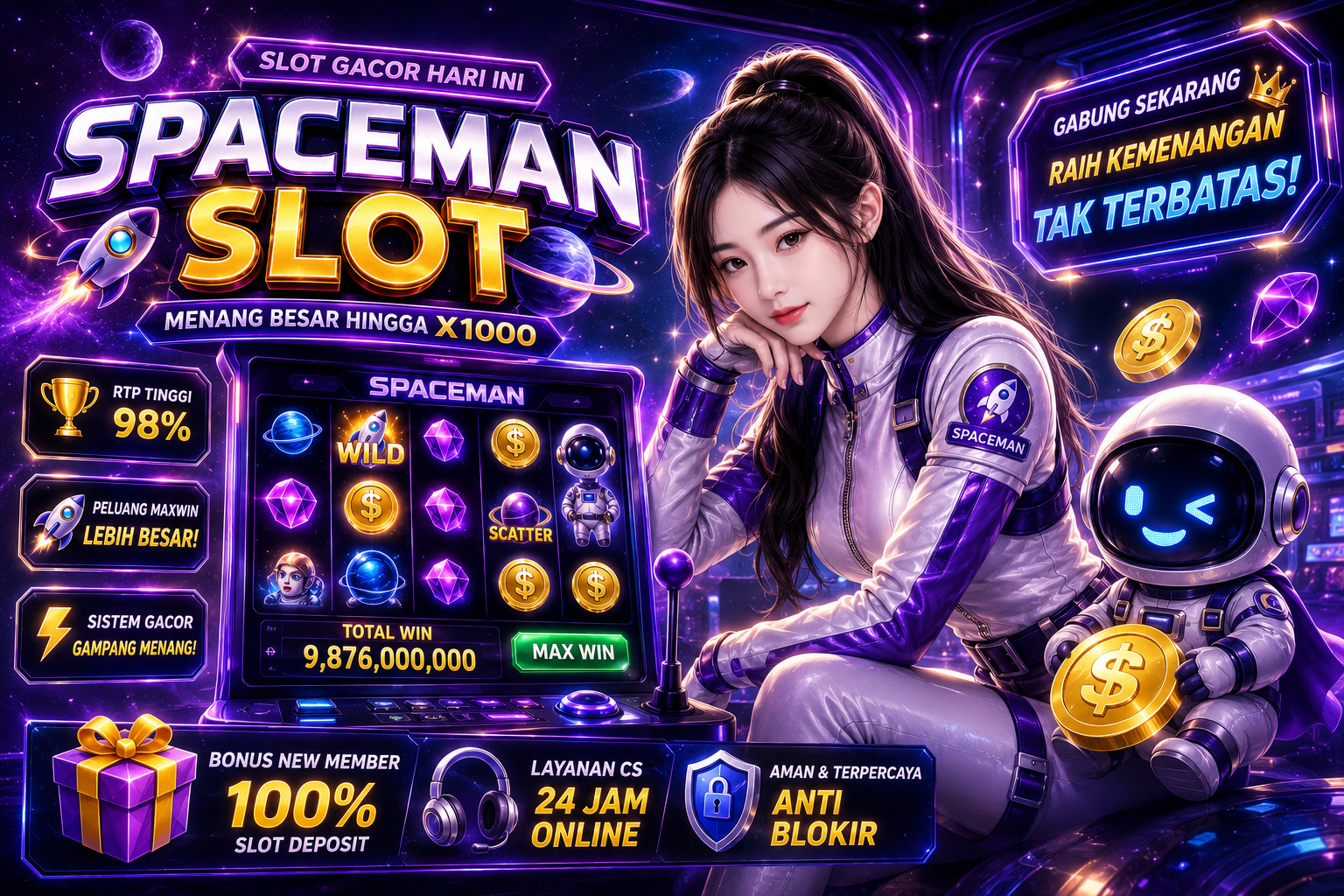 Spaceman Pragmatic Memiliki Tampilan yang Simpel